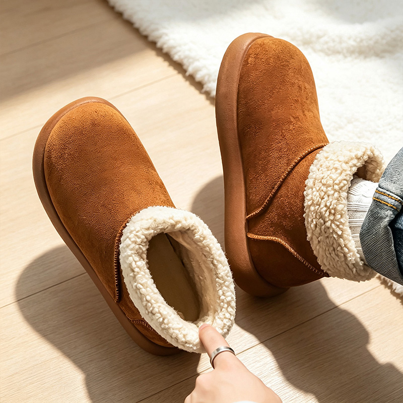 Men'S Shoes Height Increase - 秋冬用メンズスノーブーツ、フリース裏地と厚手の断熱材付き、男女兼用の暖かいコットンシューズ、厚底で身長を高く見せる滑り止め付きのアウトドア用暖かいファーショートブーツ。