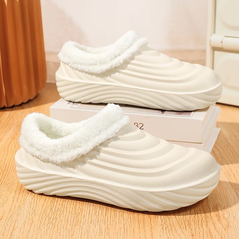 Men'S Shoes Quality Brands - 女性スリッパ綿男性冬靴高品質高級パッド入り毛皮デザイナーブランド厚く滑り止め快適な耐性