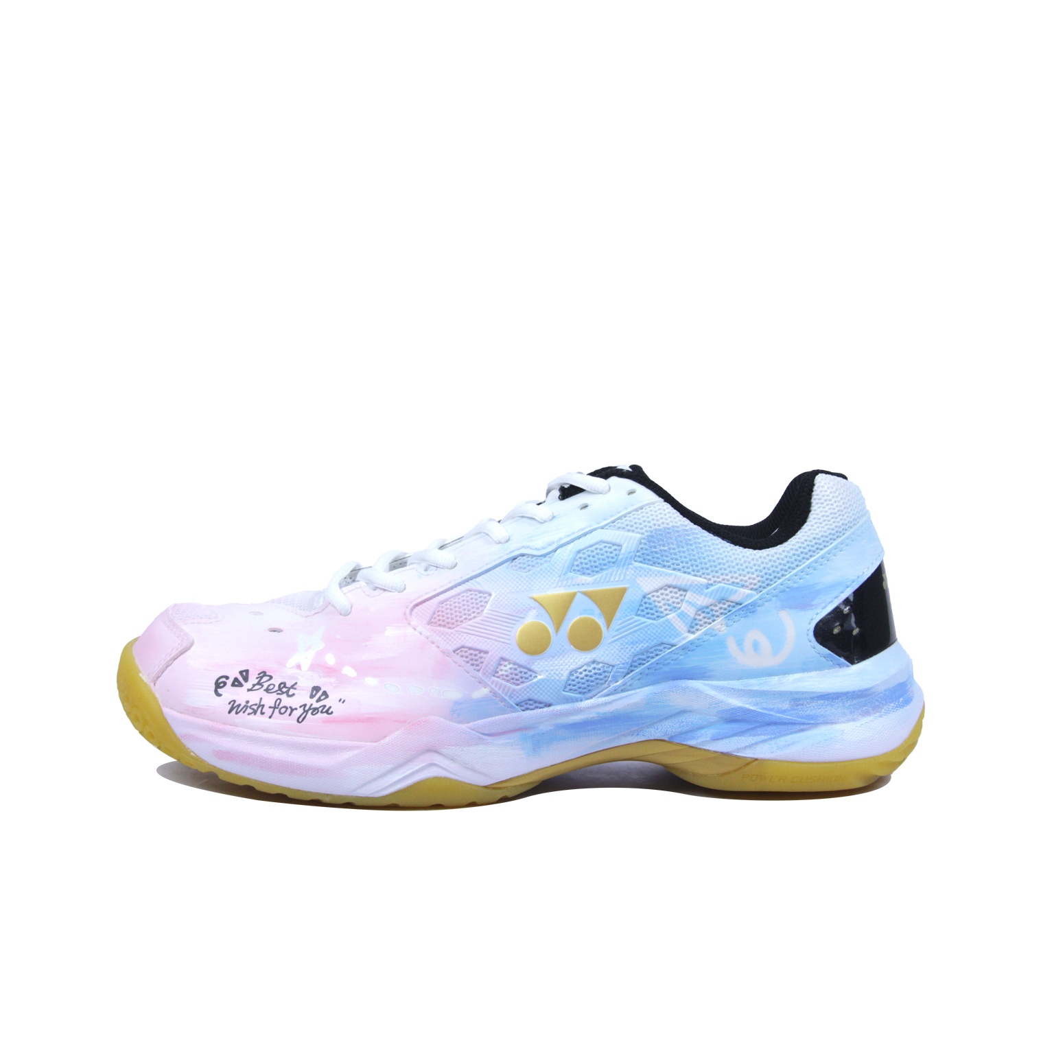 Men'S Shoes Yonex Badminton - ヨネックス パワークッション バドミントンシューズ ユニセックス ロートップ ピンク/ブルー