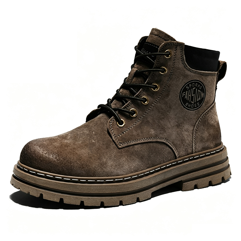 Men'S Shoes For Work - メンズ用、裏起毛の冬用ブーツ、ハイカット、レトロなデザイン、厚底、滑り止め加工、暖かく履きやすい、メンズ用、アウトドア用、冬用靴。