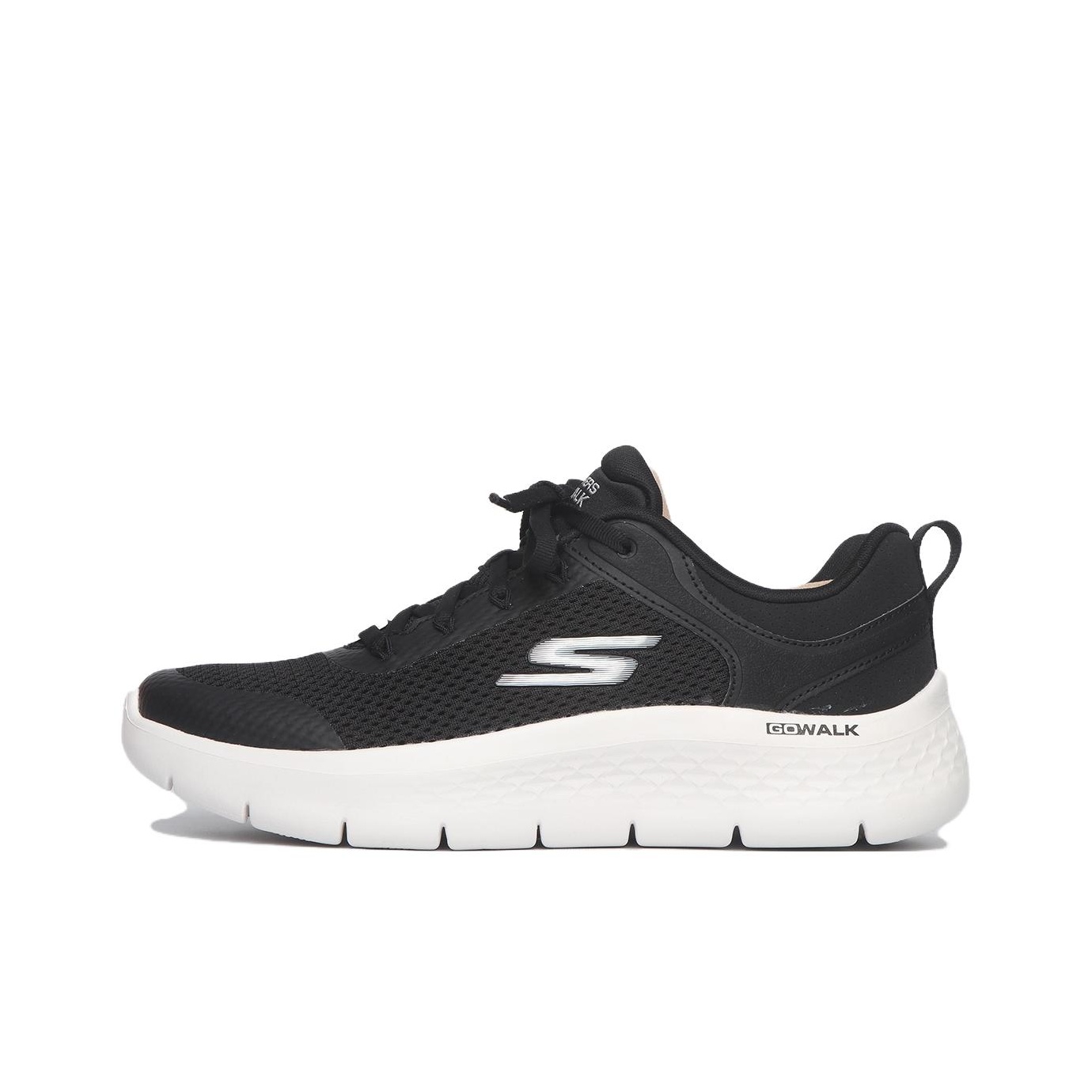 Men'S Shoes Low Top - スケッチャーズ ゴー ウォーク フレックス。快適で通気性が良く、軽量なローカットウォーキングシューズ。レディース、ブラック、124817-BKW。