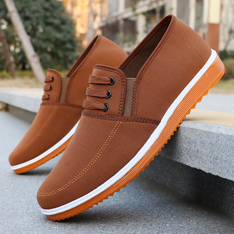 Men'S Shoes For Work - 布靴、北京の伝統的な布靴、中高年男性向けの作業靴、カジュアルメンズシューズ、ウォーキングシューズ
