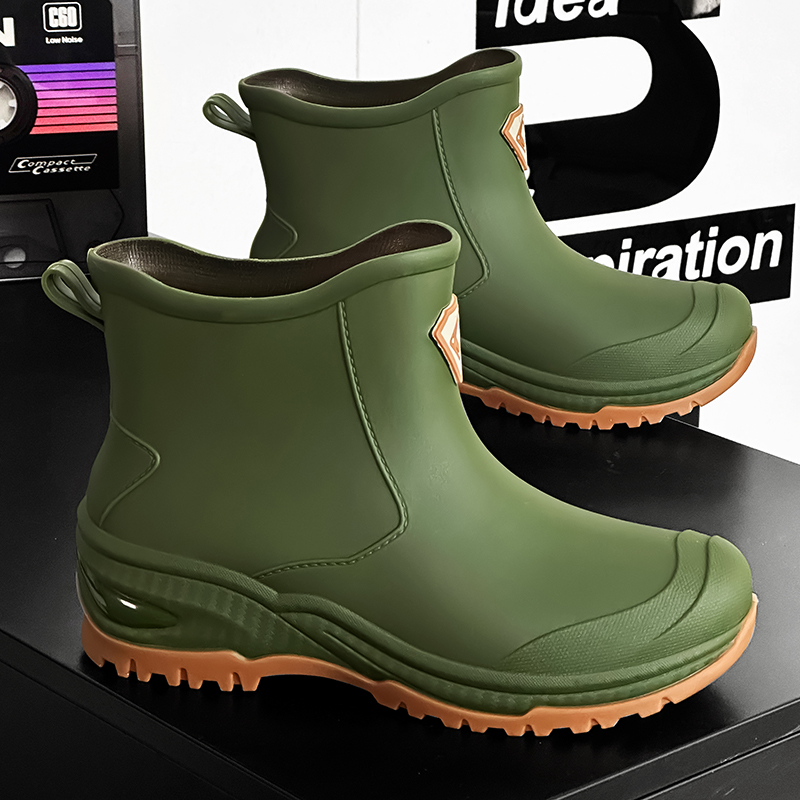 Men'S Shoes Water Resistant - メンズレインブーツ アウトドア耐摩耗性 登山 釣り用 滑り止め ショート丈
