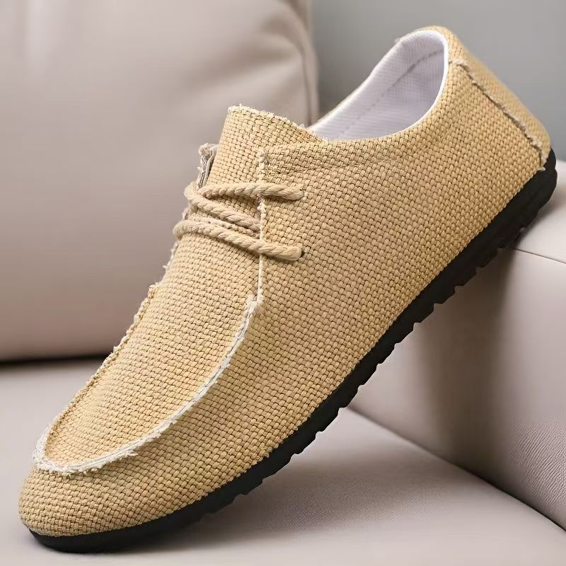 Men'S Shoes For Work - メンズビッグサイズレースアップキャンバスシューズ春秋新作ソフトソール滑り止め通気性フラットソールカジュアルシューズワークシューズドライビングシューズ