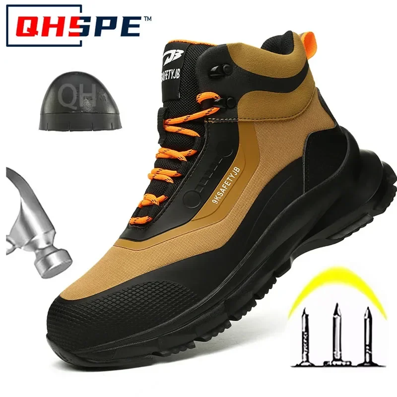 抗スプラッシュ水安全靴男性耐摩耗性ワークブーツ鋼つま先の靴耐 - Men'S Shoes Water Resistant のレビューと価格