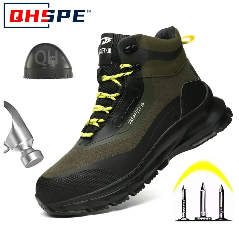 抗スプラッシュ水安全靴男性耐摩耗性ワークブーツ鋼つま先の靴耐 - Men'S Shoes Water Resistant のレビューと価格