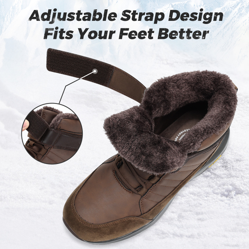 フィットビル メンズ ウィンターブーツ ワイドフィット ファ - Men'S Shoes Water Resistant のレビューと価格