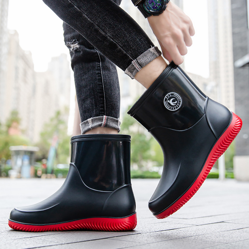 メンズミッドカーフレインブーツ 2025年ニューモデル ファ - Men'S Shoes Water Resistant のレビューと価格