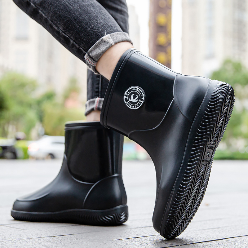 メンズミッドカーフレインブーツ 2025年ニューモデル ファ - Men'S Shoes Water Resistant のレビューと価格