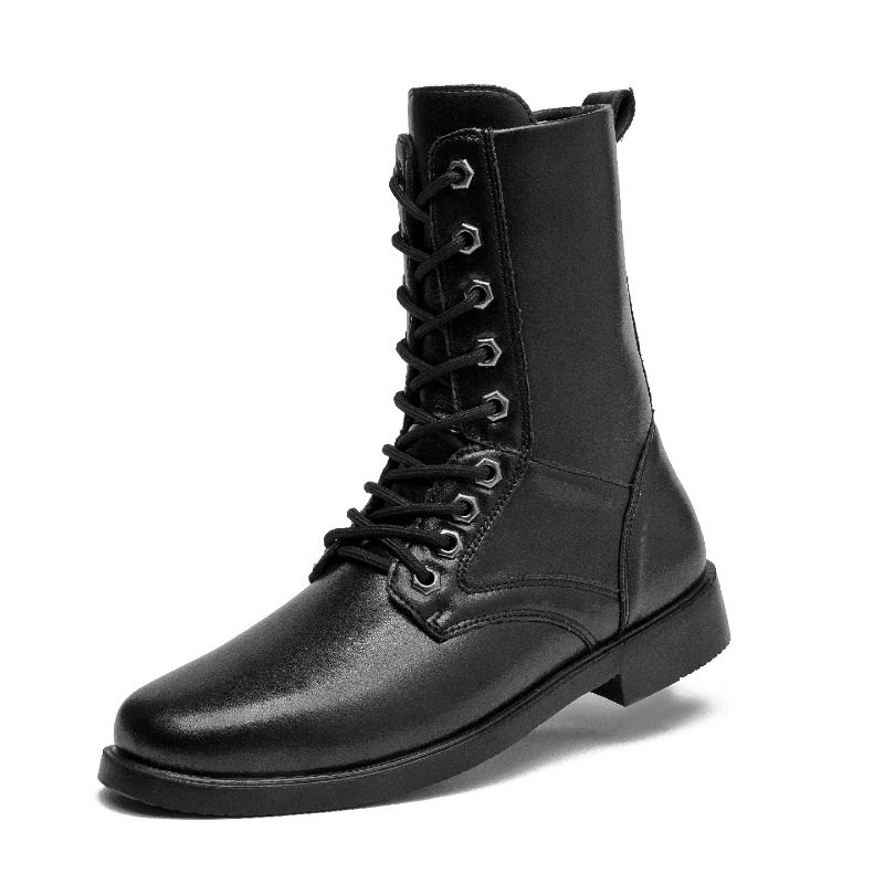 ハイカットレザーブーツ アウトドアタクティカルコンバットブー - Men'S Shoes For Work のレビューと価格
