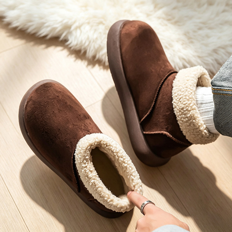 秋冬用メンズスノーブーツ、フリース裏地と厚手の断熱材付き、男 - Men'S Shoes Height Increase のレビューと価格