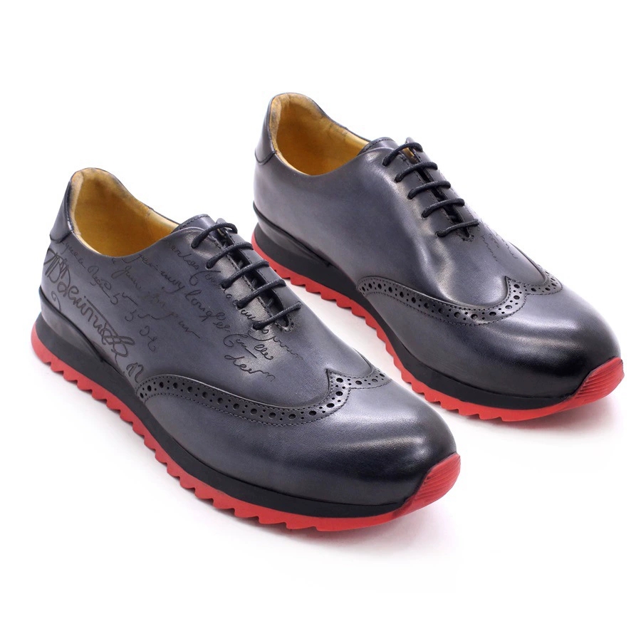 高級デザイナーメンズオックスフォードスニーカー牛本革レースア - Oxford Brogue Leather のレビューと価格