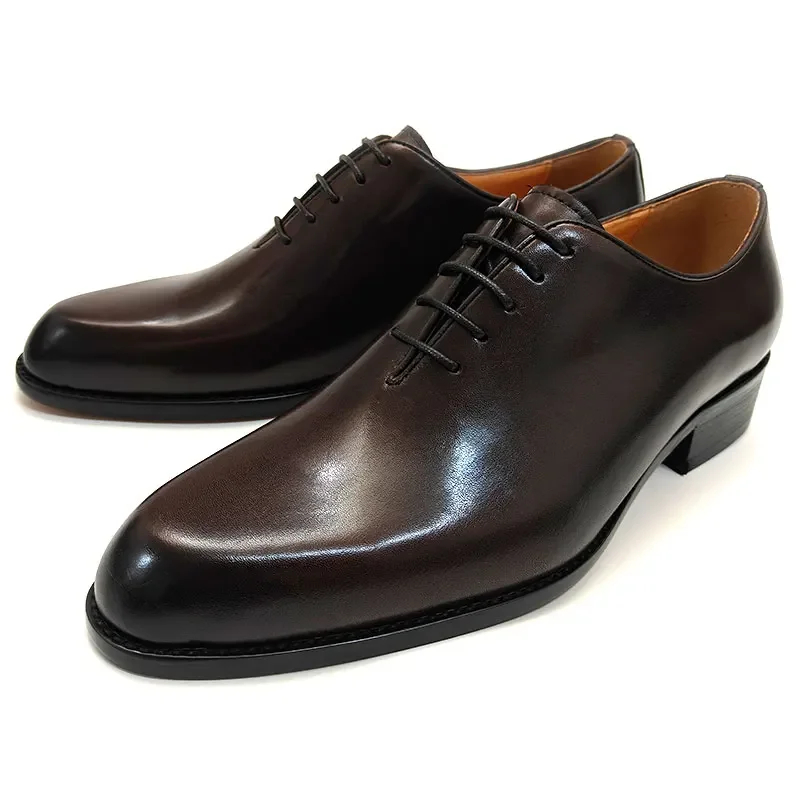 男性用手作りオックスフォードレザーシューズ,仕事やビジネス用 - Oxford Brogue Leather のレビューと価格