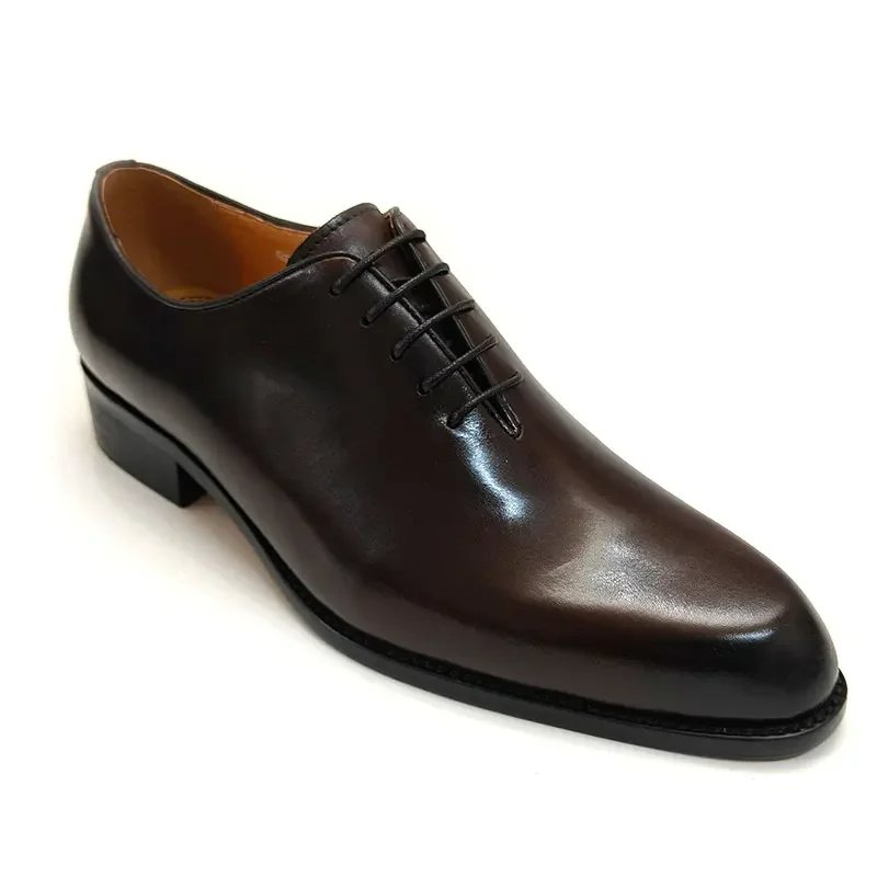 男性用手作りオックスフォードレザーシューズ,仕事やビジネス用 - Oxford Brogue Leather のレビューと価格