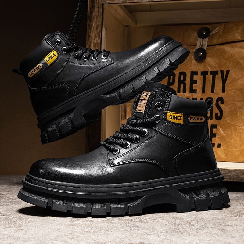 ヴィンテージ メンズ プラットフォーム アンクルブーツ 秋冬 - Men'S Shoes For Work のレビューと価格