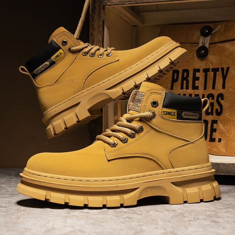 ヴィンテージ メンズ プラットフォーム アンクルブーツ 秋冬 - Men'S Shoes For Work のレビューと価格