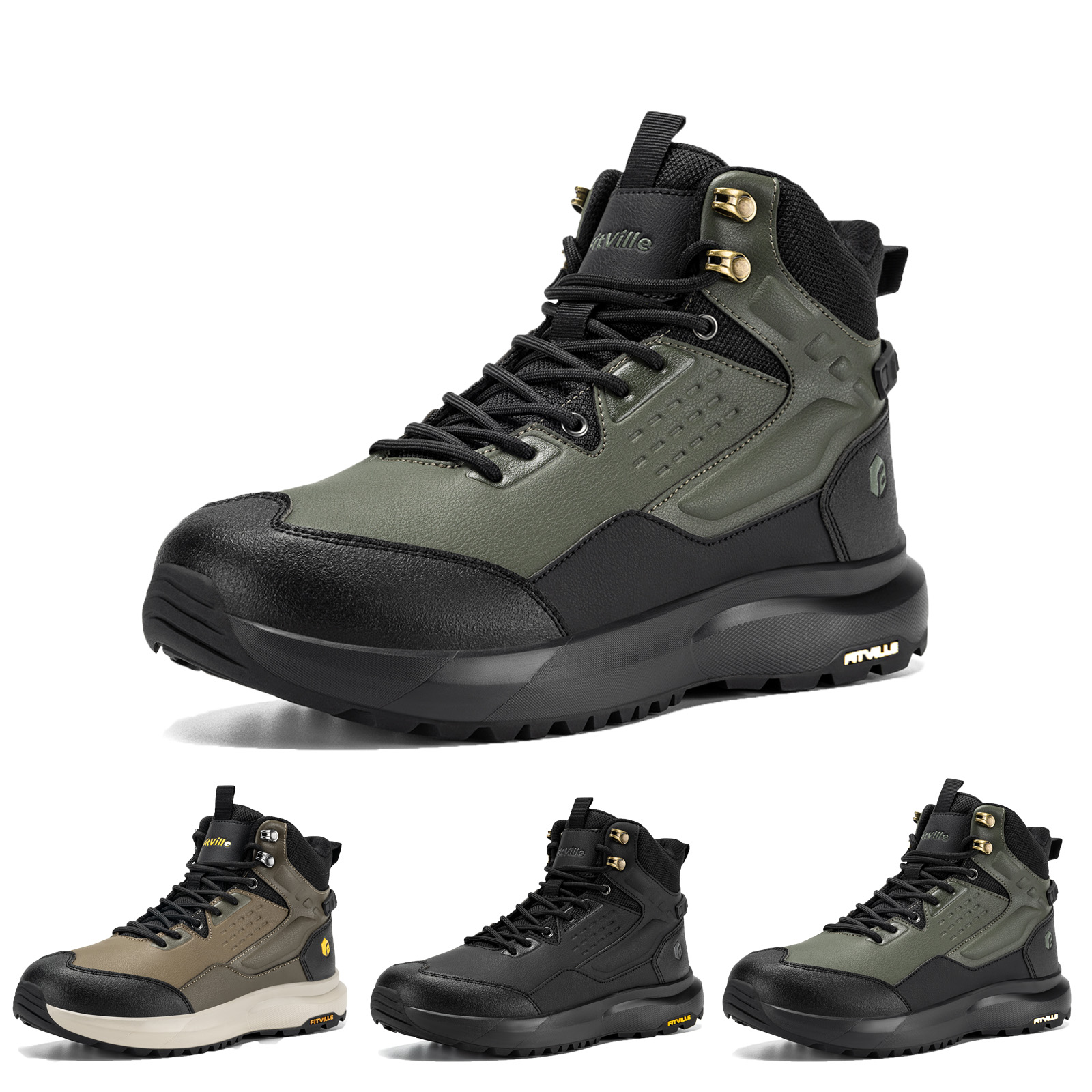FitVille メンズ ワイド ハイキング ブーツ 耐水性 - Men'S Shoes Water Resistant のレビューと価格
