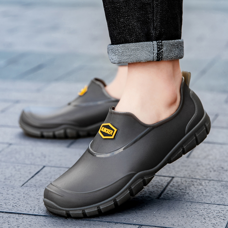 メンズ スリップオン ローカット レインブーツ 秋冬 防水  - Men'S Shoes Water Resistant のレビューと価格