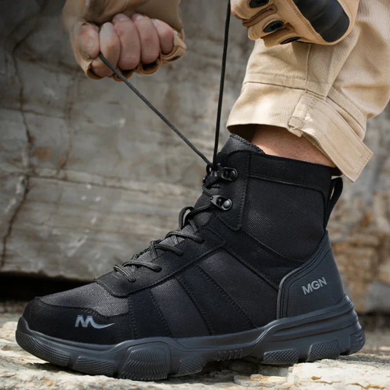 男性用のパンク防止作業靴,不滅の安全靴,鋼のつま先,破損防止 - Men'S Shoes For Work のレビューと価格
