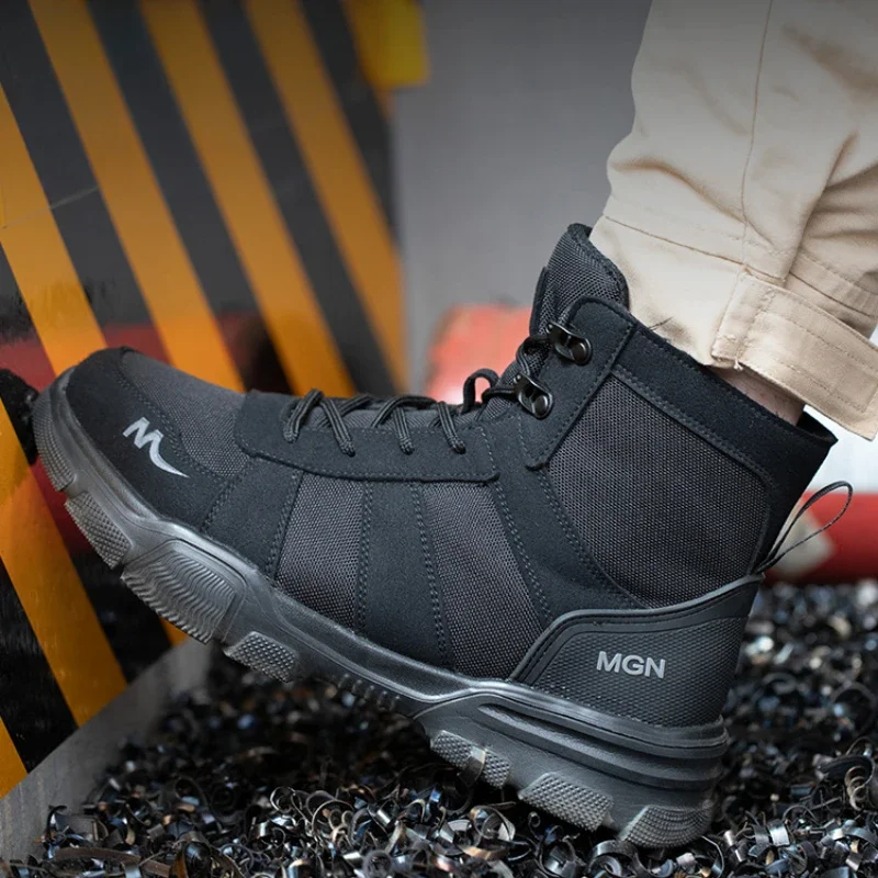 男性用のパンク防止作業靴,不滅の安全靴,鋼のつま先,破損防止 - Men'S Shoes For Work のレビューと価格