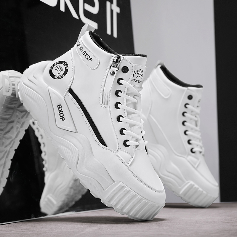 身長を高く見せるノンスリップシューズ メンズ ハイカット ホ - Men'S Shoes For Work のレビューと価格