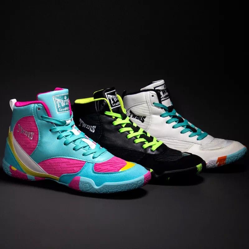 プロレスブーツ男性用女性用ブラックホワイトボクシングスニーカ - Men Shoes Vs Women のレビューと価格