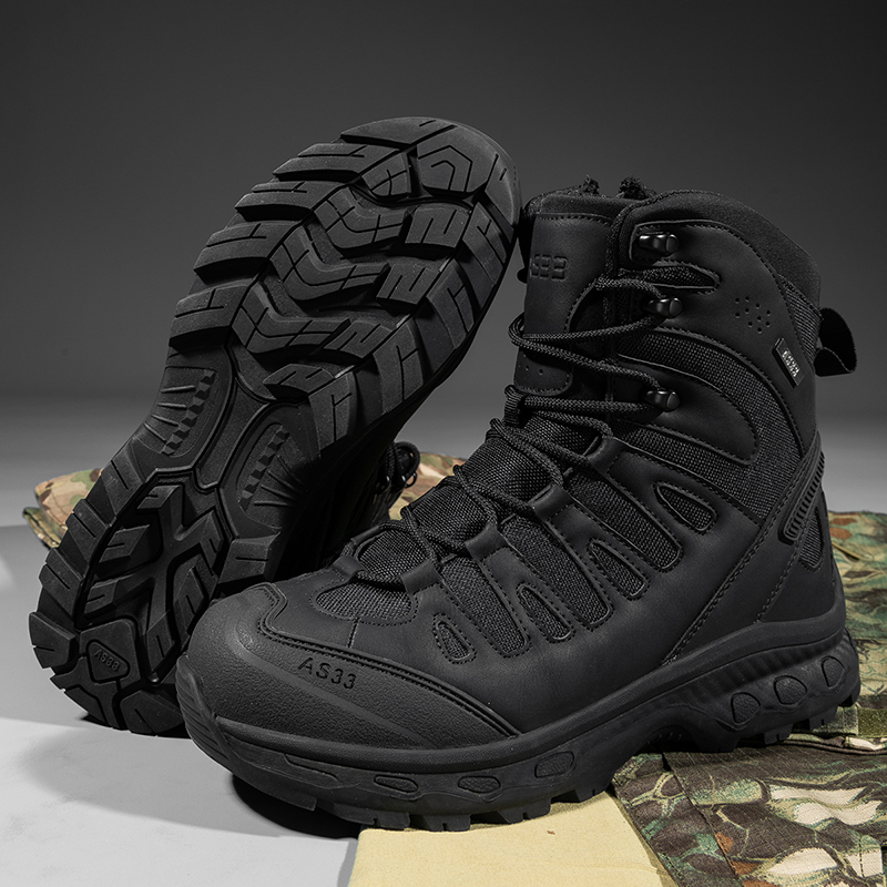 新しい男性の戦術的なブーツ軍事ブランド狩猟ハイキング靴足首防 - Men'S Shoes Zipper のレビューと価格