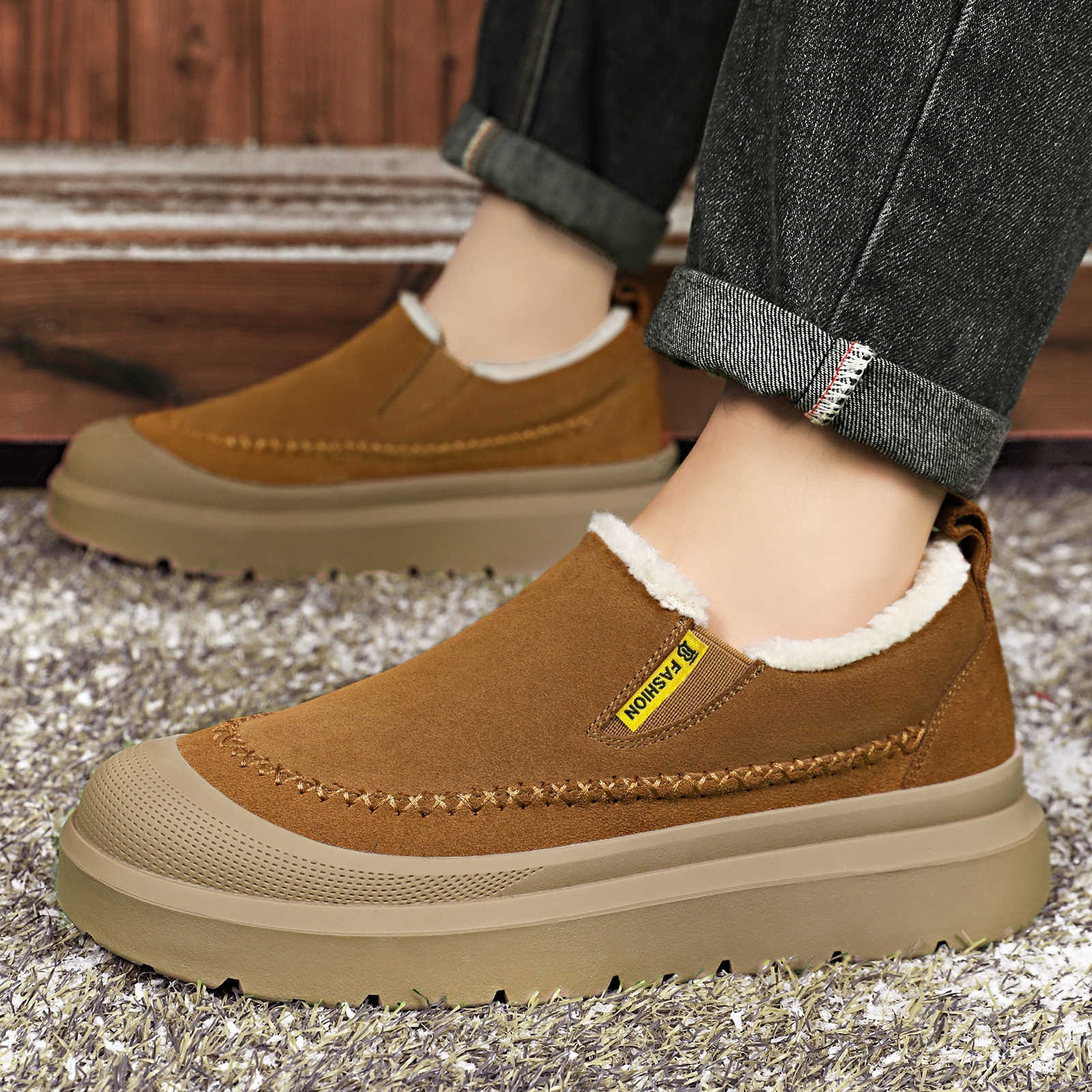 冬用メンズアンクルブーツ 厚底 身長アップ 滑り止め プラッ - Men'S Shoes Height Increase のレビューと価格