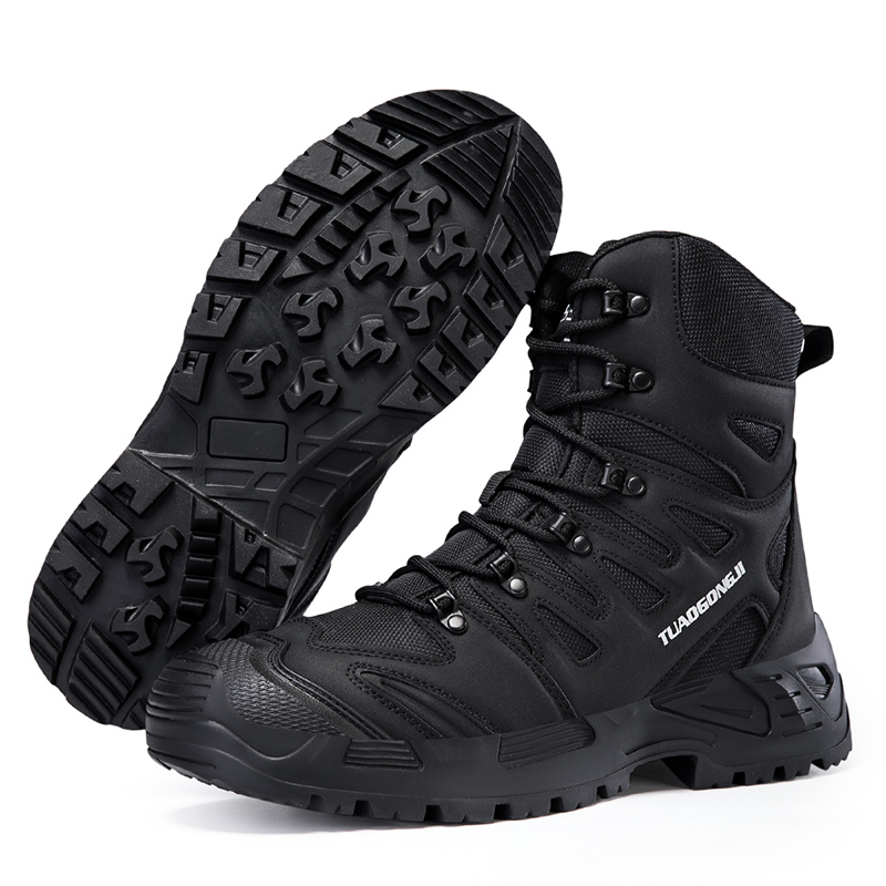 男性の屋外ハイキング戦術ブーツ足首デザートブーツスポーツ登山 - Men'S Shoes For Work のレビューと価格