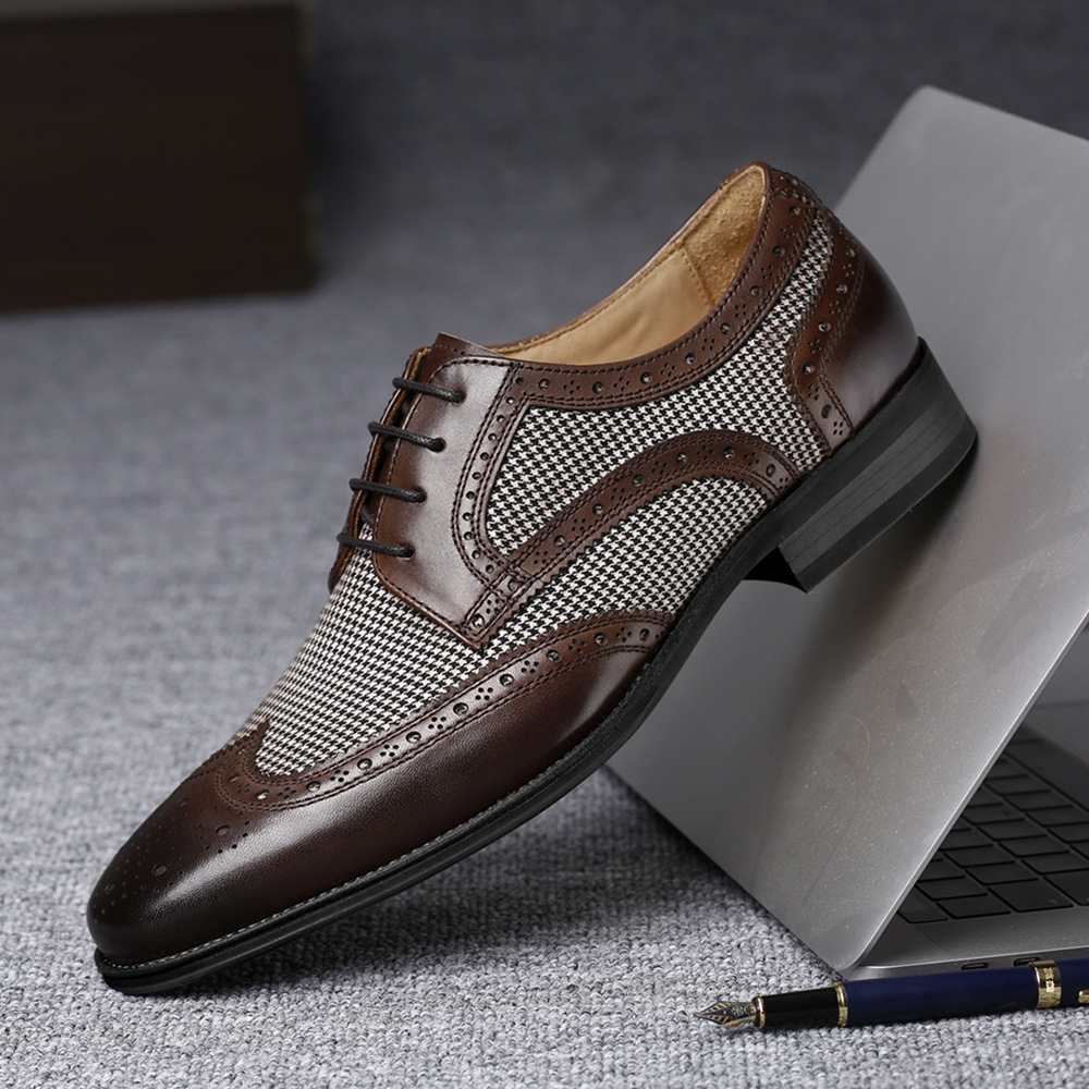 メンズ通気性スニーカー,オックスフォードレザーシューズ,ソフ - Oxford Brogue Leather のレビューと価格