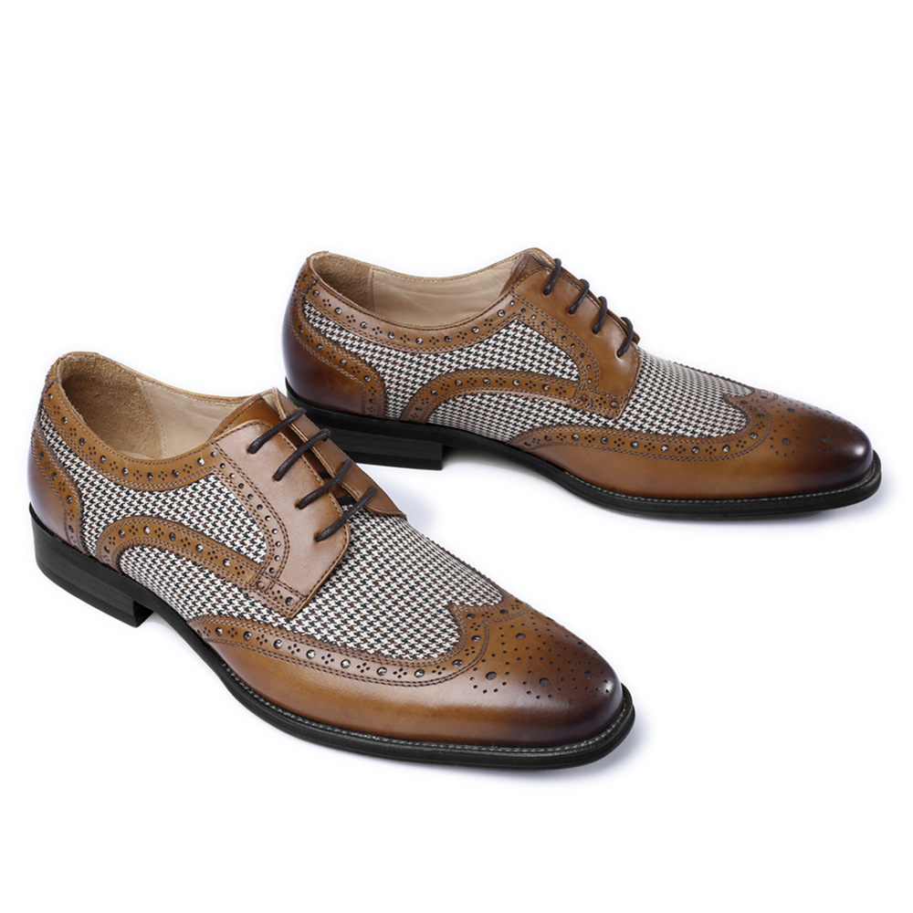 メンズ通気性スニーカー,オックスフォードレザーシューズ,ソフ - Oxford Brogue Leather のレビューと価格