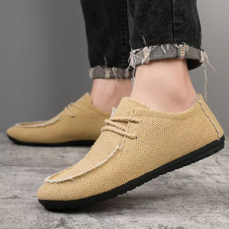 メンズビッグサイズレースアップキャンバスシューズ春秋新作ソフ - Men'S Shoes For Work のレビューと価格