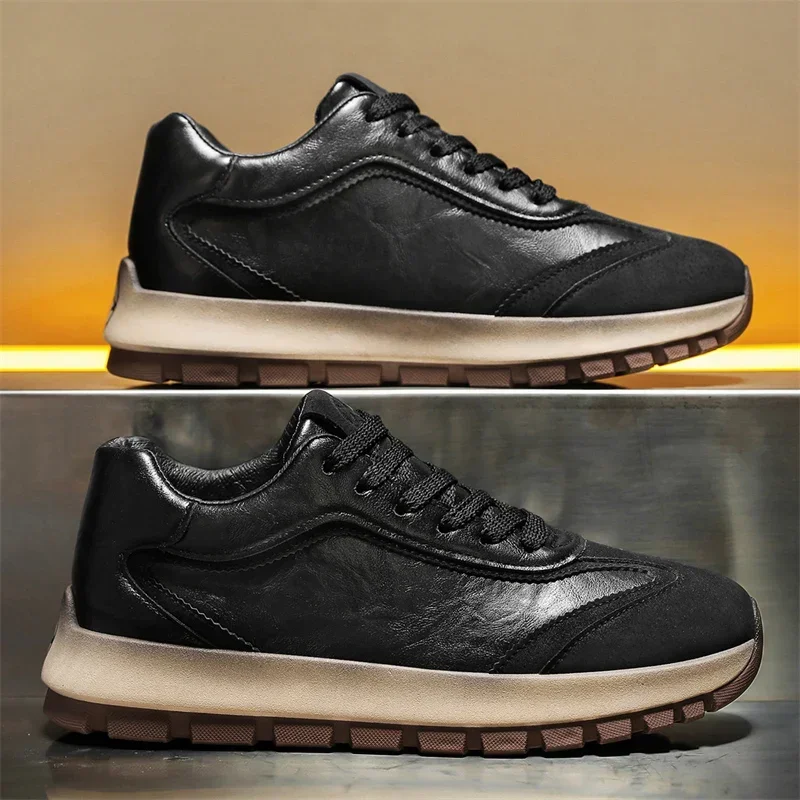 高級メンズスニーカー オールシーズン レザー カジュアル ス - Men'S Shoes Water Resistant のレビューと価格