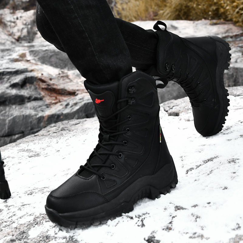 男性オートバイ戦術ブーツレースアップ女性軍暖かい快適な登山ハ - Men'S Shoes Zipper のレビューと価格