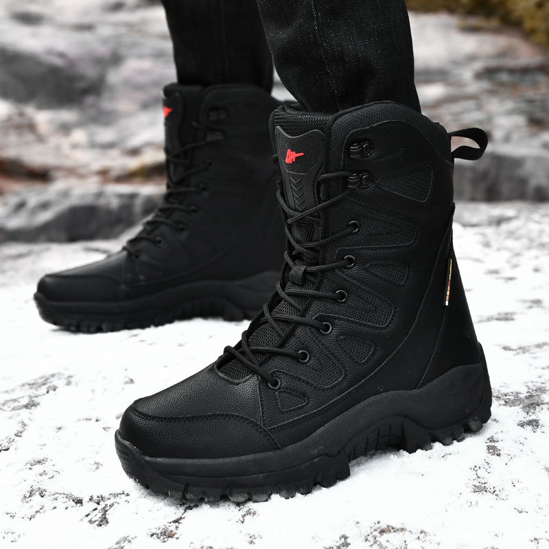 男性オートバイ戦術ブーツレースアップ女性軍暖かい快適な登山ハ - Men'S Shoes Zipper のレビューと価格
